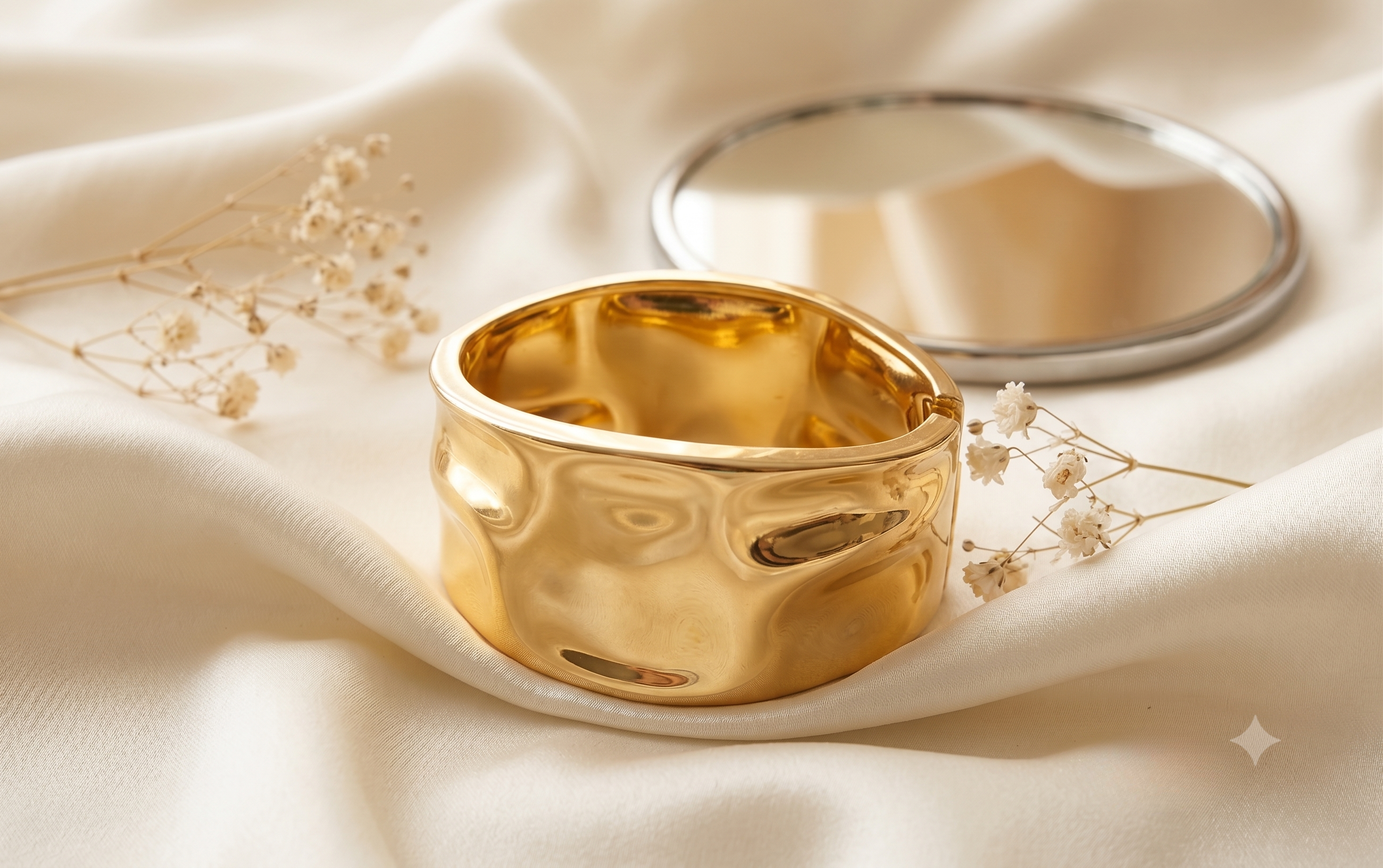 Small Gold Metal Cuff Bracelet