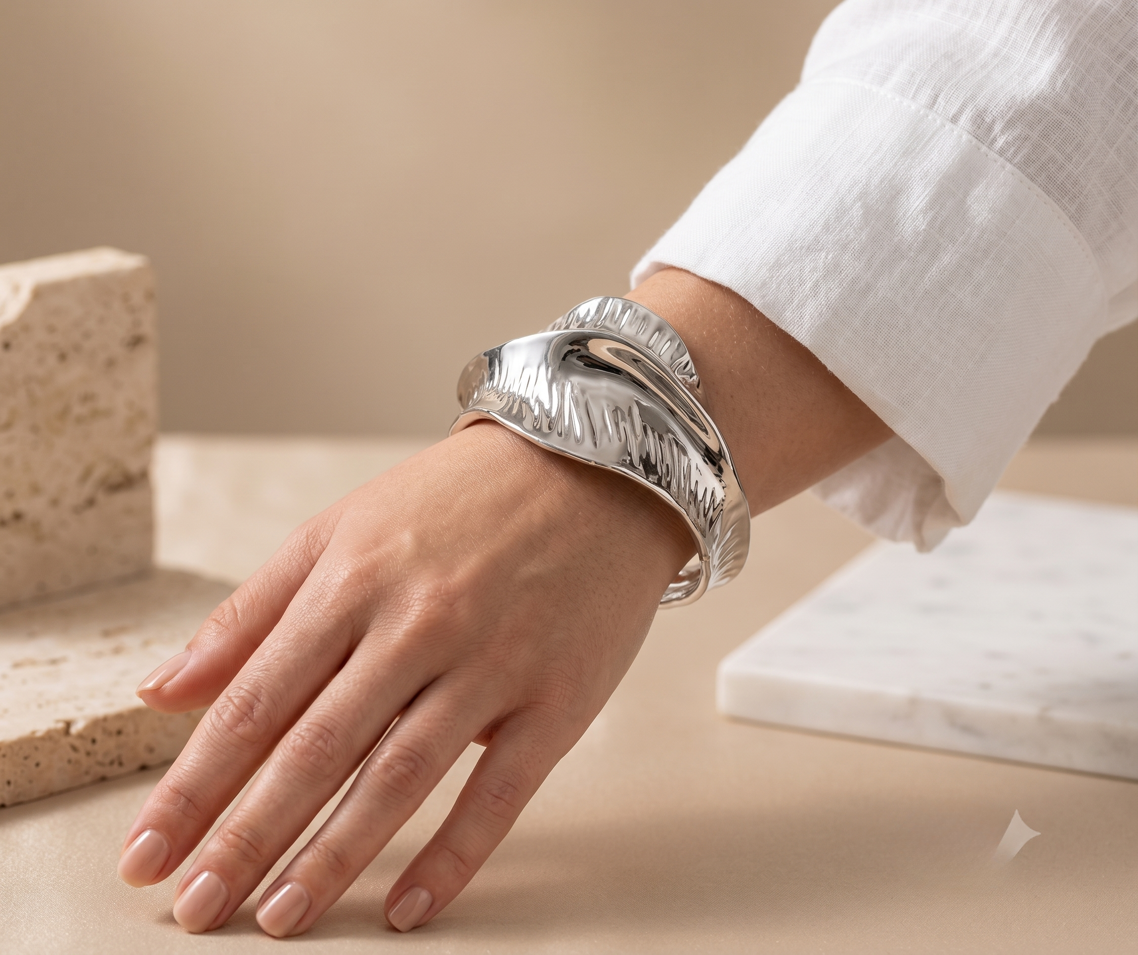Silver Chunky Metal Bracelet