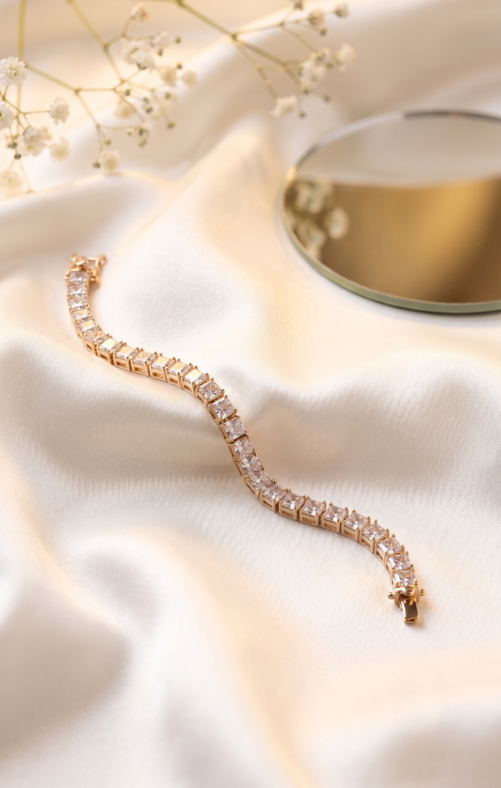 Gold CZ Tennis Bracelet