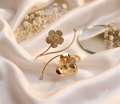 Silver Flower Arm Cuff Bracelet