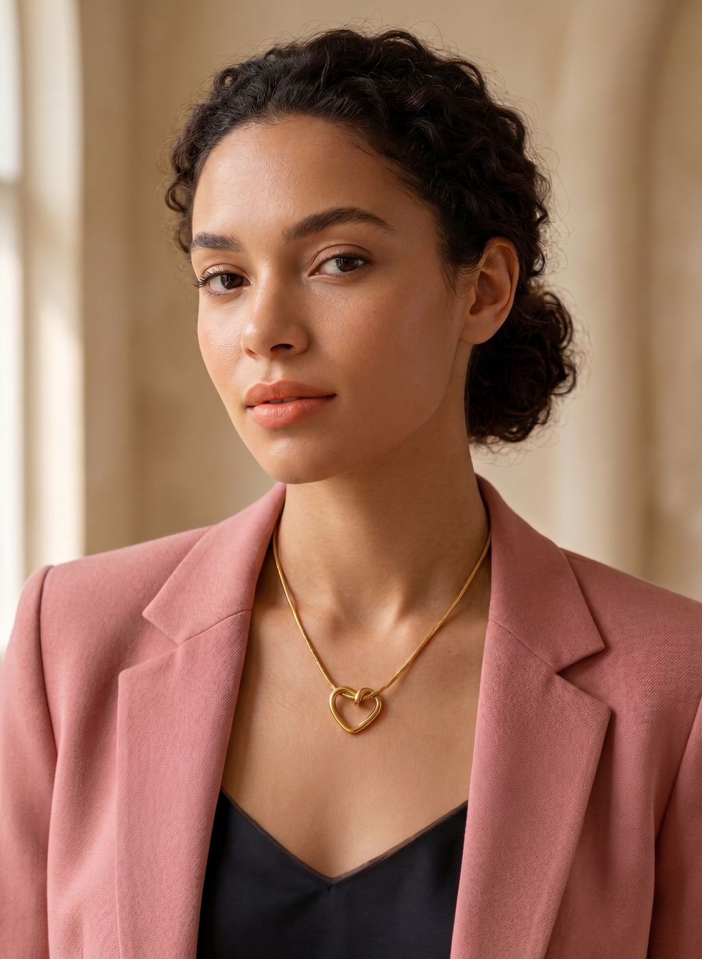 Minimal Heart Pendant Necklace