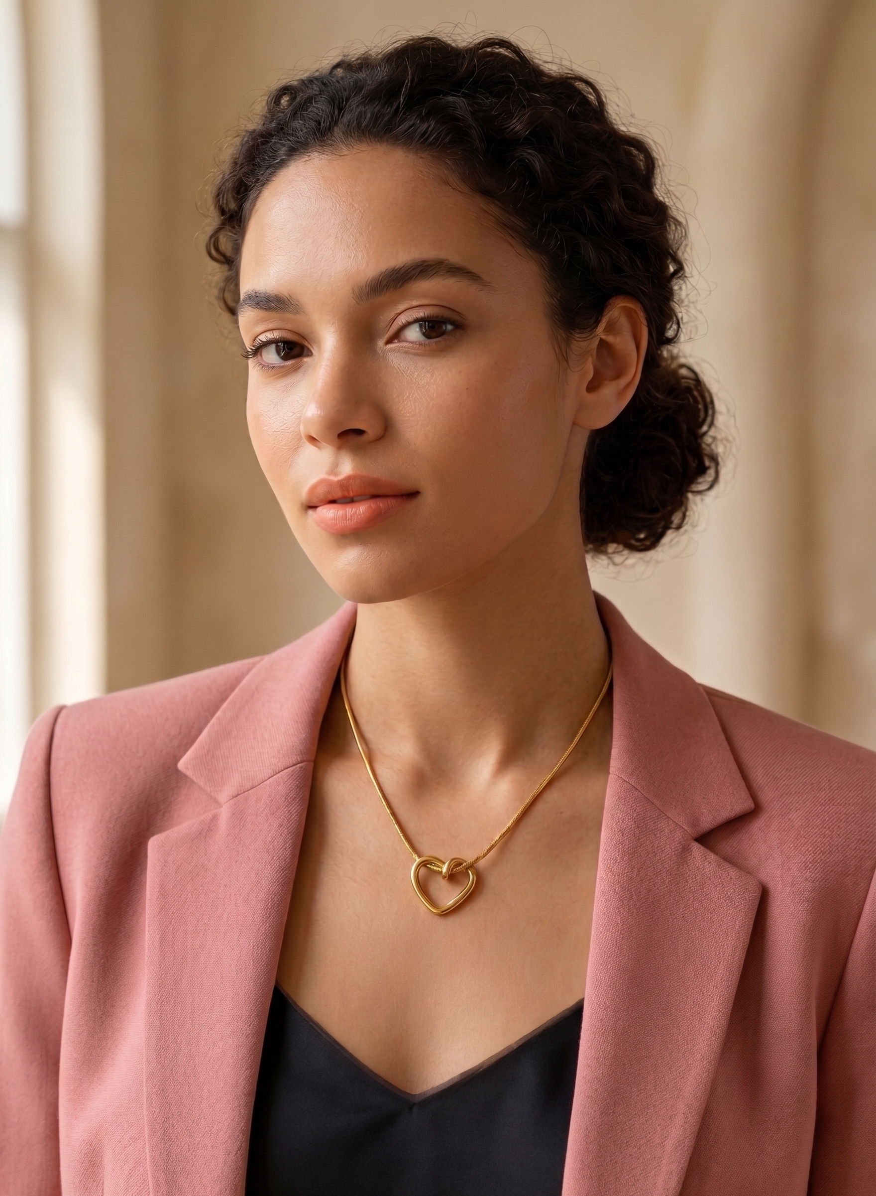 Minimal Heart Pendant Necklace