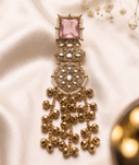 Blush Pink Kundan Long Kashmiri Jhumki