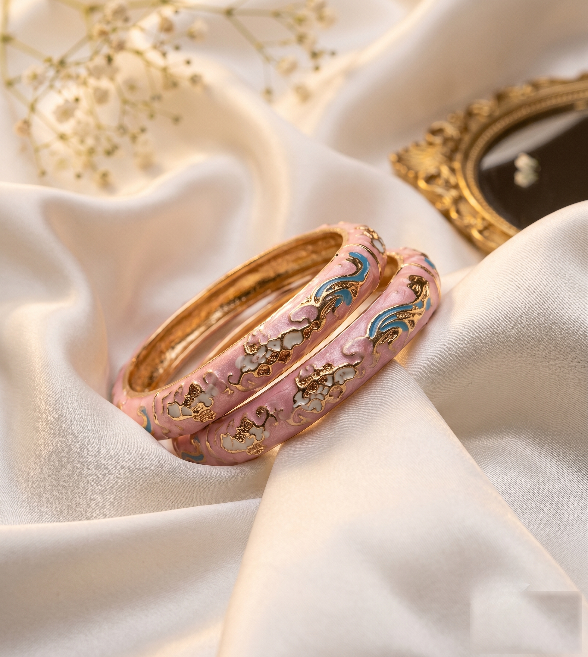 Pink Meenakari Bangle