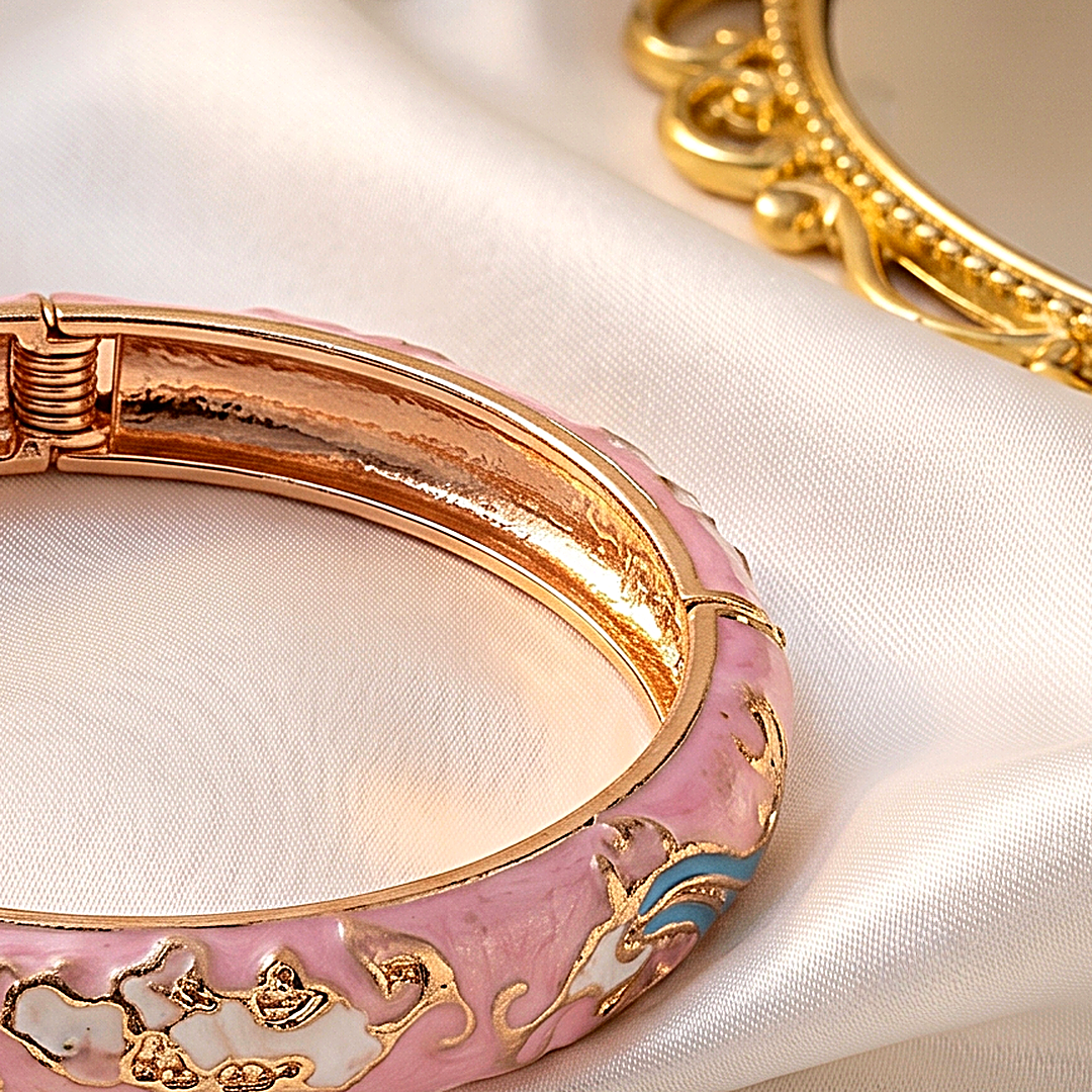 Pink Meenakari Bangle