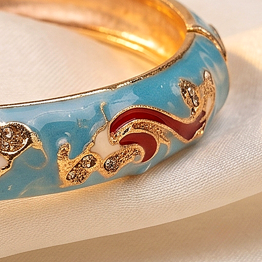 Turquoise Meenakari Bangle