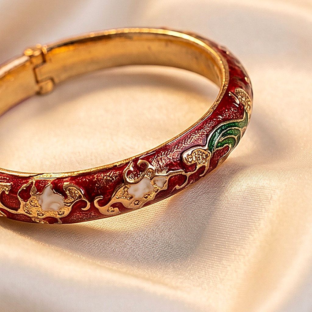 Red Meenakari Bangle