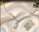 Emerald Green Pendant CZ Choker Set