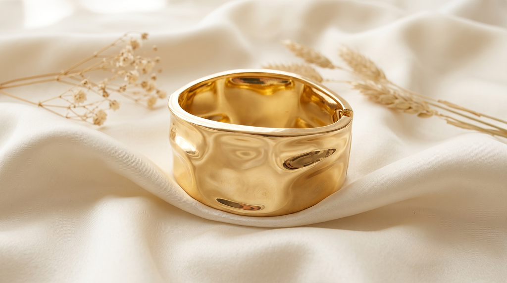 Small Gold Metal Cuff Bracelet