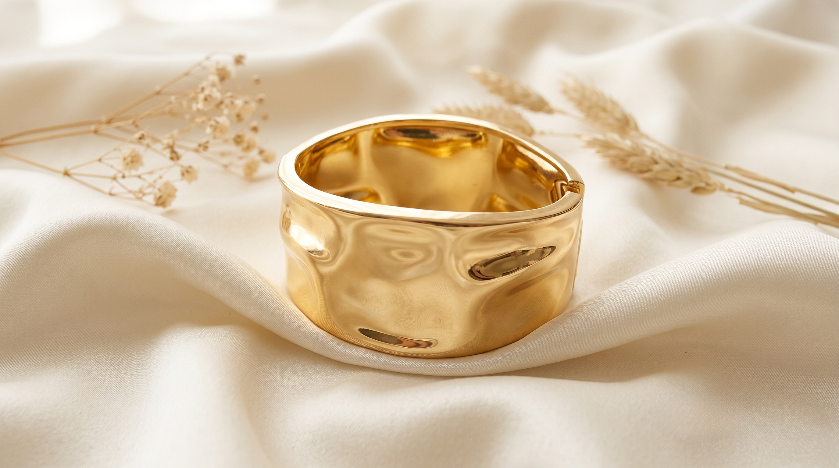 Small Gold Metal Cuff Bracelet