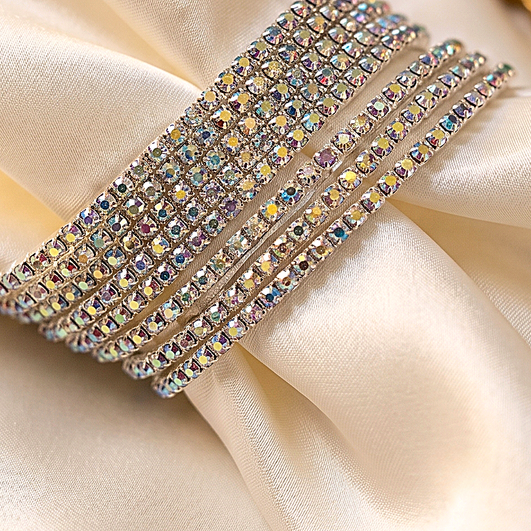 Rhinestone Stretch Bracelet Stack Set