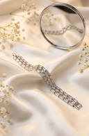 Silver 3-Layer CZ Tennis Bracelet