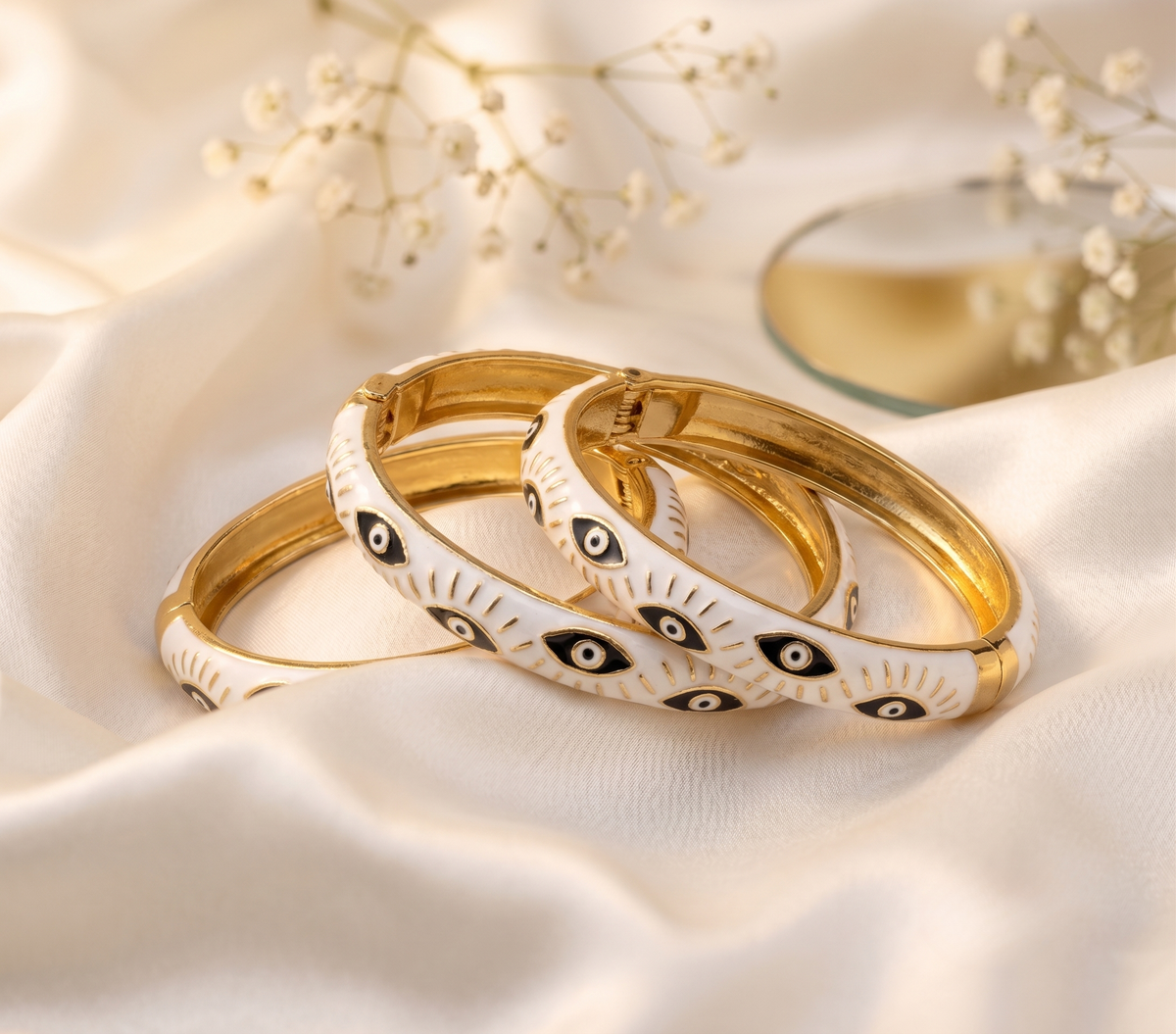 White Evil Eye Bracelet