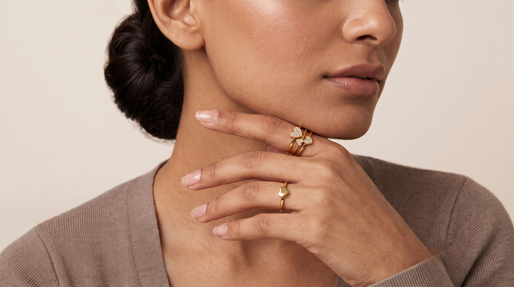 Gold Stackable Adjustable Steel Ring