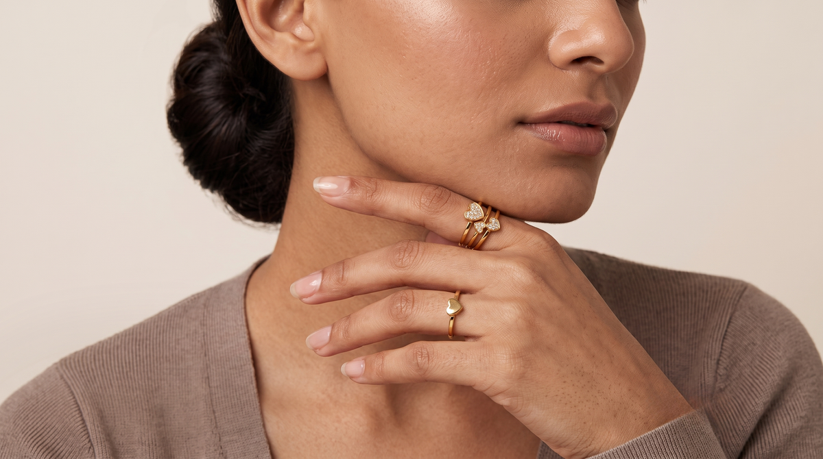 Gold Stackable Adjustable Steel Ring