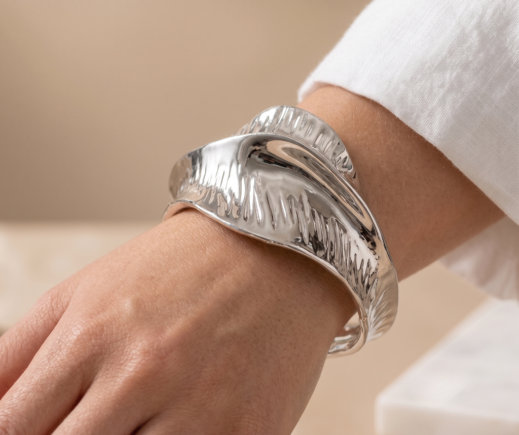 Silver Chunky Metal Bracelet