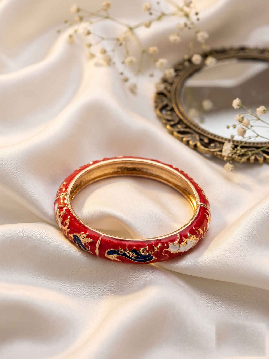 Red Meenakari Bangle