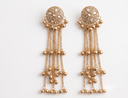 Gold Ghungroo Tassel Bell Stud Jhumki
