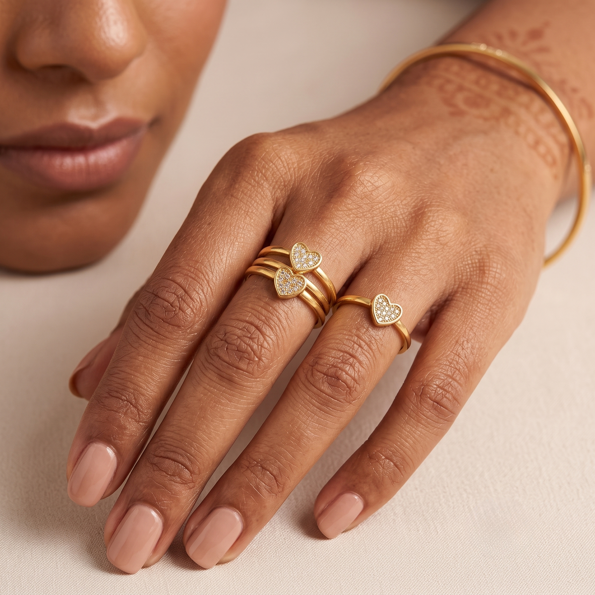 Gold Stackable Adjustable Steel Ring