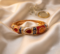 Red & White Thick Meenakari Kada – anti-tarnish by PremRaga