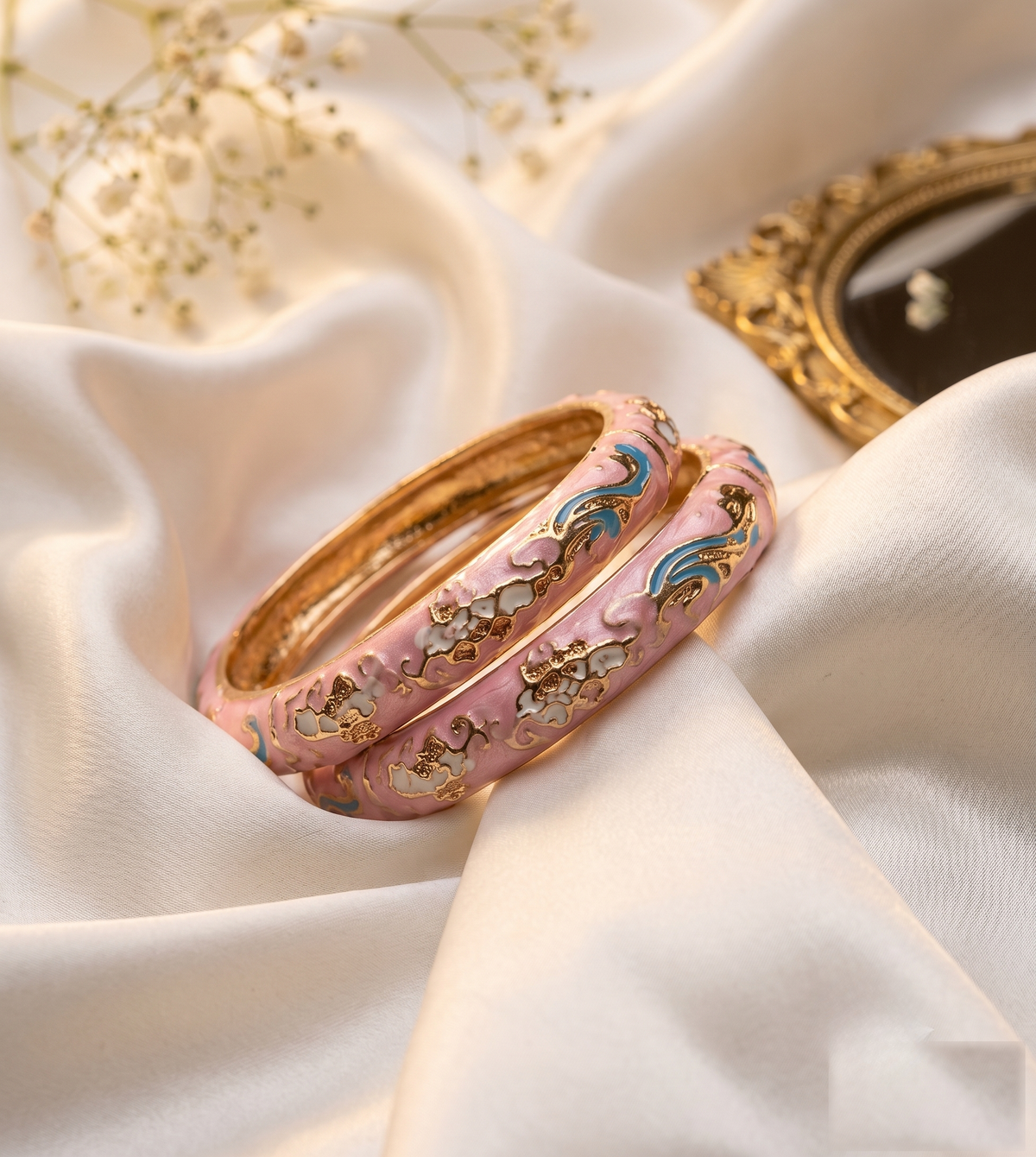 Pink Meenakari Bangle