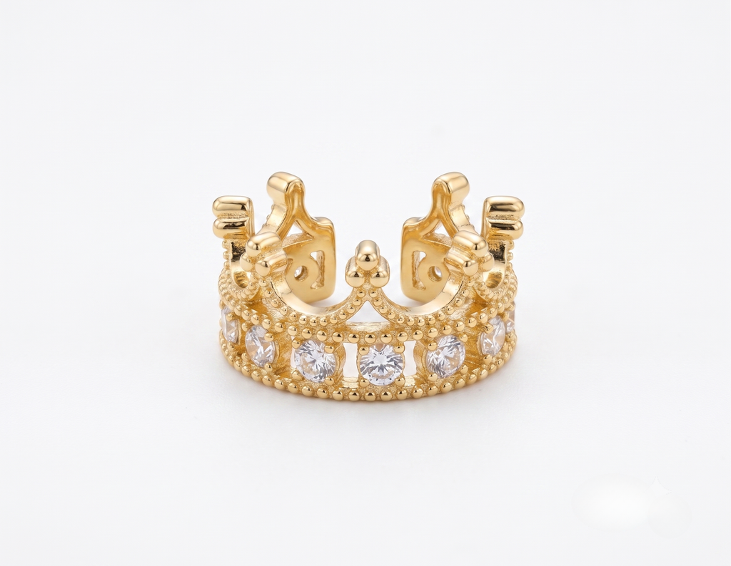 Gold CZ Ear Cuff – no-pierce anti-tarnish by PremRaga