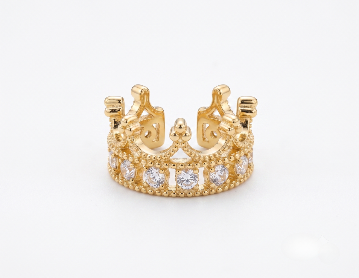 Gold CZ Ear Cuff – no-pierce anti-tarnish by PremRaga