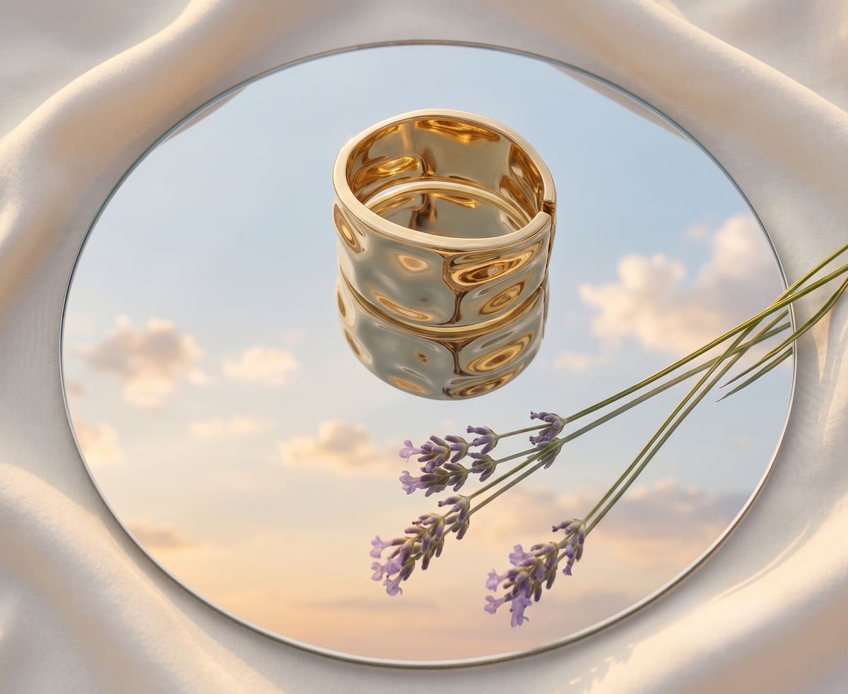 Small Gold Metal Cuff Bracelet