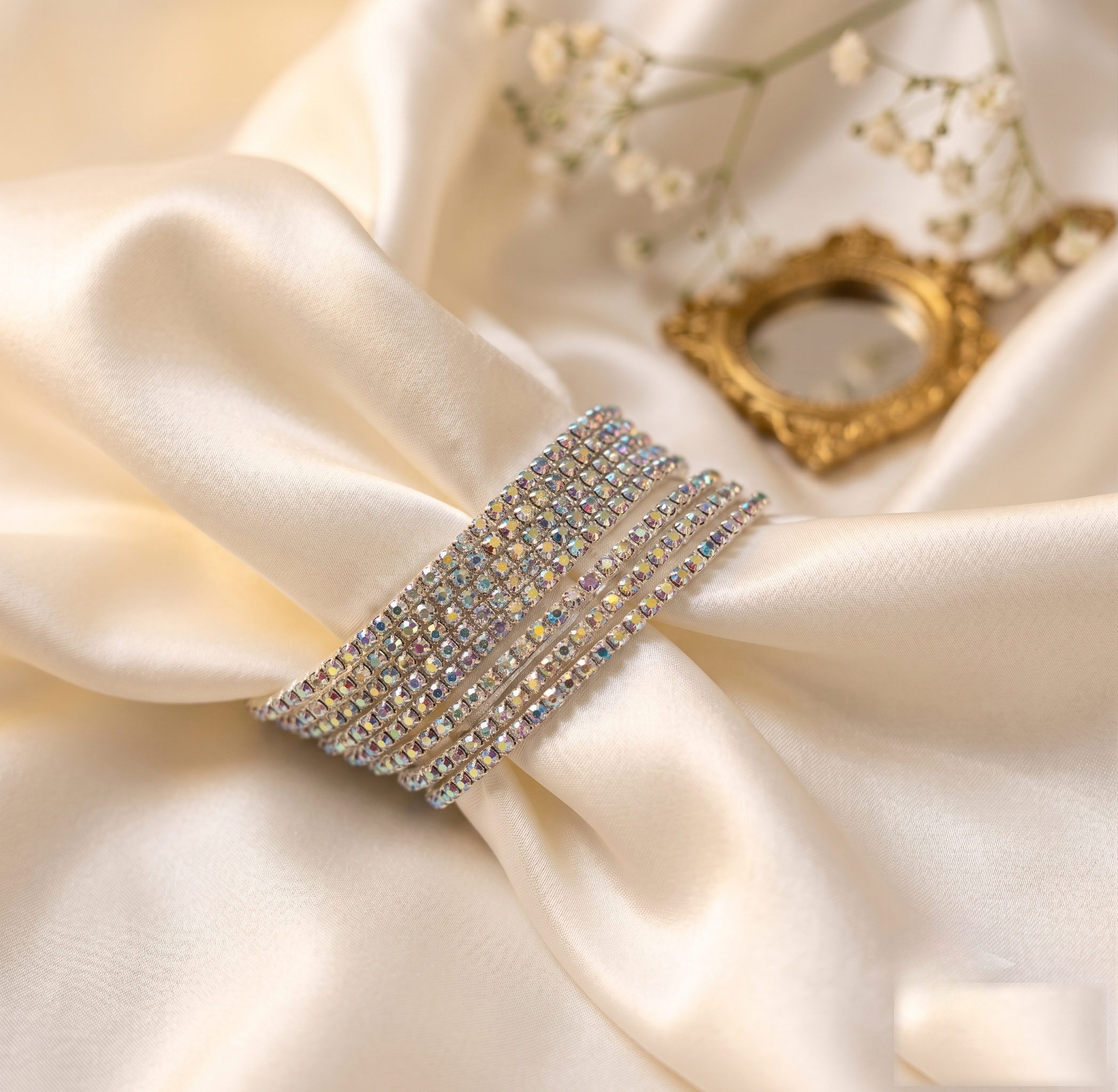 Rhinestone Stretch Bracelet Stack Set – anti-tarnish jewellery by PremRaga