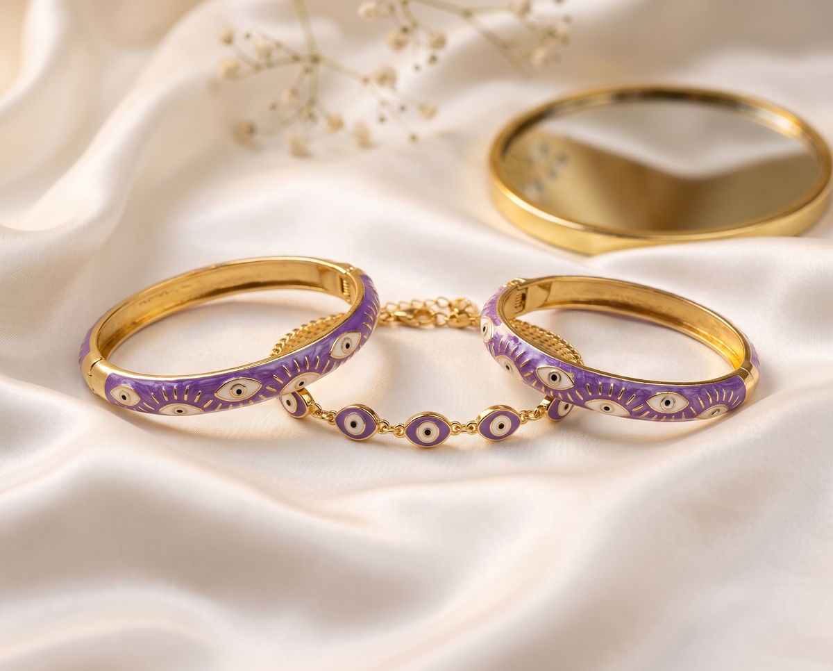 Purple Evil Eye Bracelet