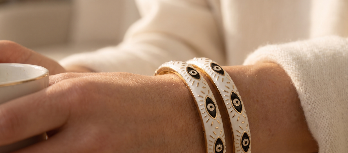 White Evil Eye Bracelet