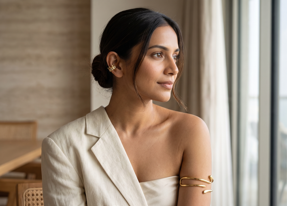 Gold CZ Ear Cuff