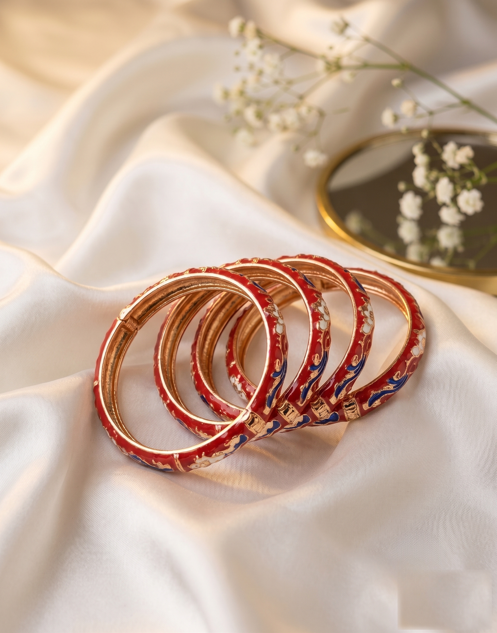 Red Meenakari Bangle