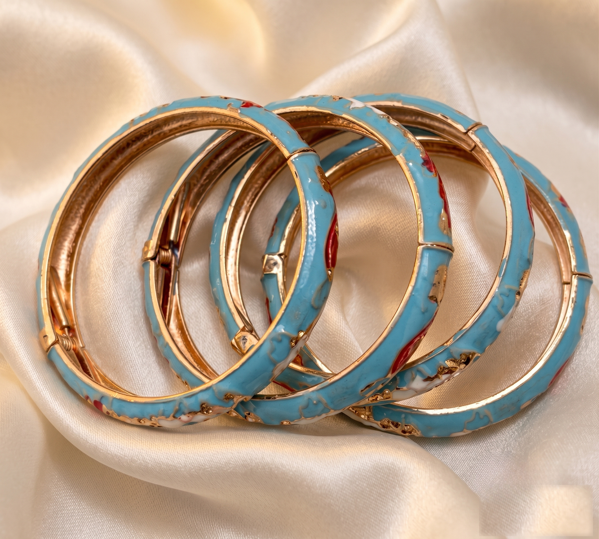 Turquoise Meenakari Bangle