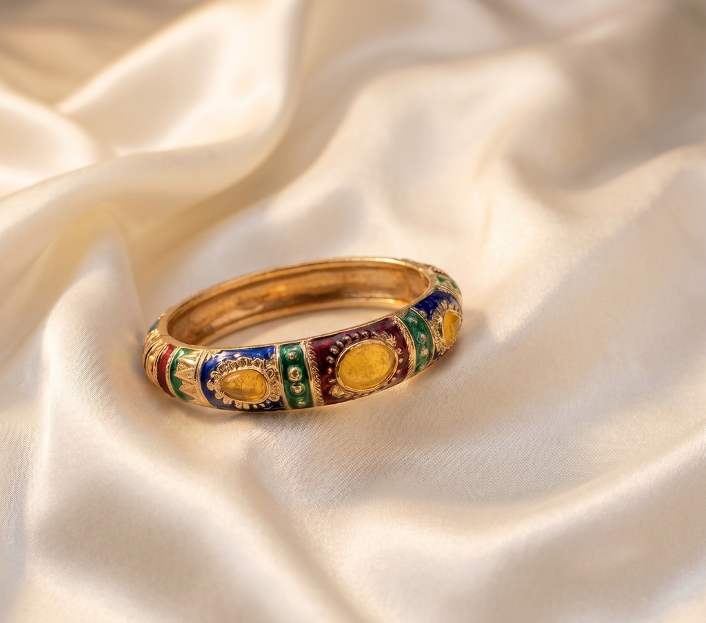 Multicolour Stone Meenakari Kada (Set of 2)