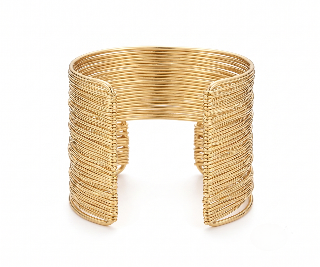 Gold Wire Multi-Strand Bangle Stack – anti-tarnish by PremRaga