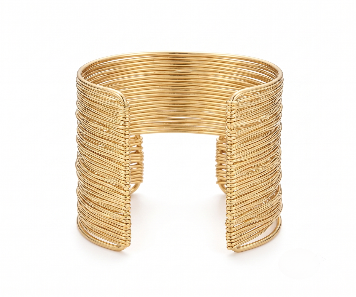 Gold Wire Multi-Strand Bangle Stack – anti-tarnish by PremRaga